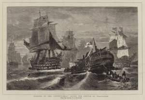 トラファルガーの戦いの後のRedoutableの沈没